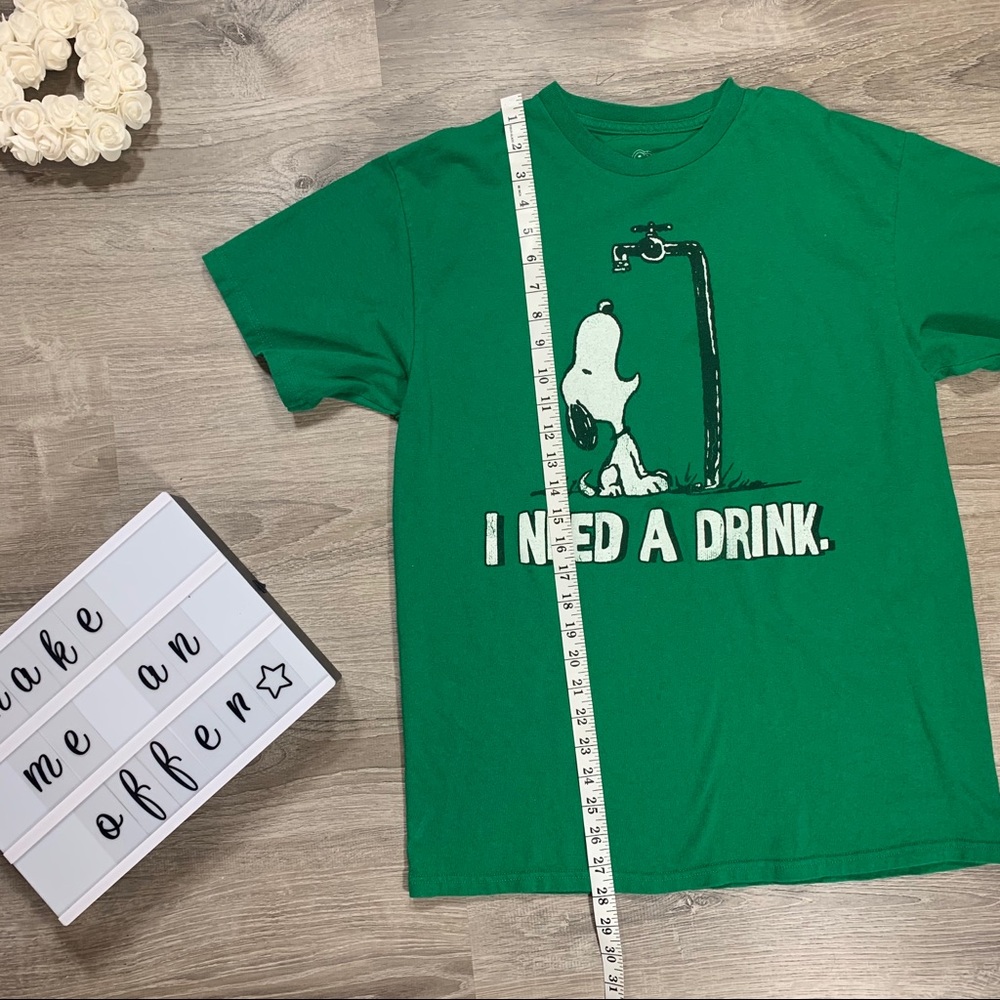 Peanuts unisex green shirt - Picture 5 of 6